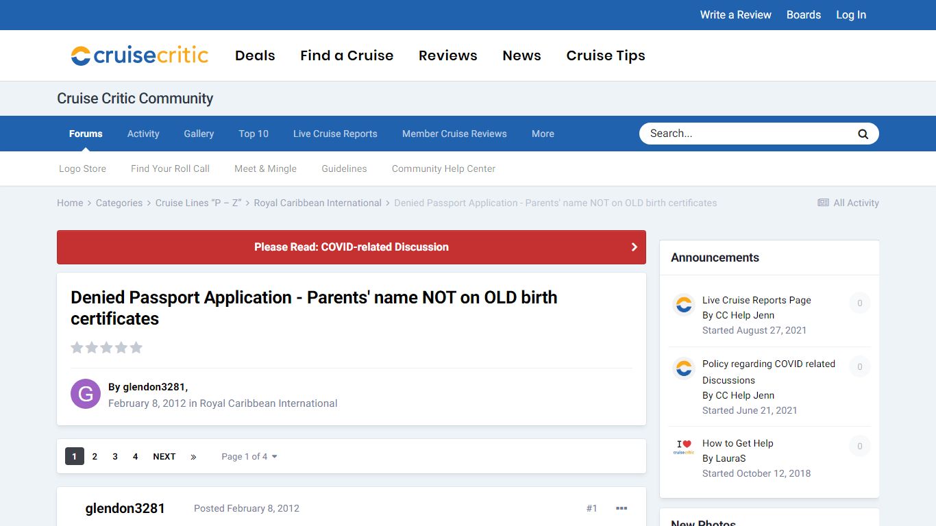 Parents' name NOT on OLD birth certificates - Cruise Critic Community